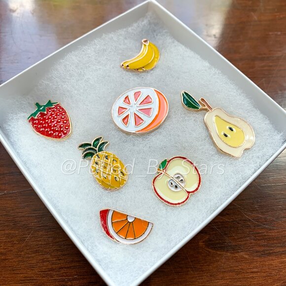 7-Piece Fruit Medley Enamel Pin Set - Brand-New! - Picture 15 of 15